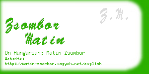 zsombor matin business card